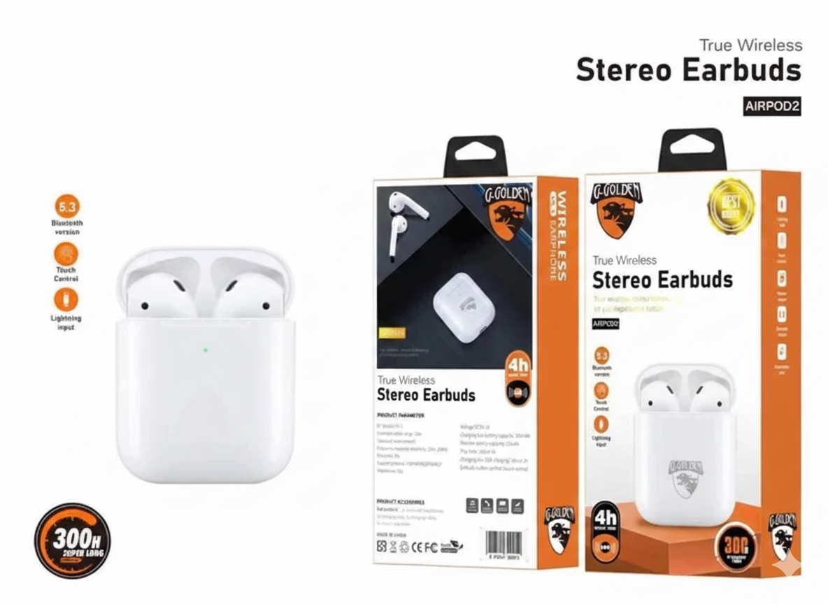 Earbuds Airpod 2 True Wireless- Upto 4h